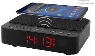 SOUNDMASTER UKW-PLL Uhrenradio UR124SW, mit kabelloser Ladefunktion