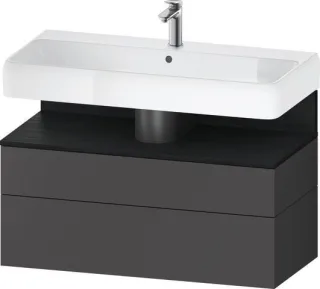 Duravit Qatego Waschtischunterbau wandhängend Graphit Matt 990x470x590 mm - QA4395016490000 QA4395016490000