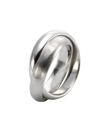 Celesta Silber Ring 925 Sterling Silber zweireihig