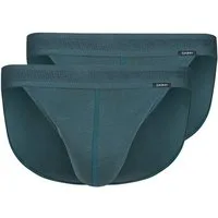 Skiny Slip Herren Tanga 2er Pack Cotton Retro (Packung, 2-St) angenehmer Tragekomfort, Feinripp