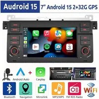 ESSGOO 7" Android 15 Für BMW E46 3er 318 320 325 M3 Rover 75 MGZT GPS Navi Autoradio (RDS, 2+64GB(optional), FM, DAB+ (optional), Wireless Carplay Android Auto Bluetooth EQ USB WIFI Touchscreen SWC)
