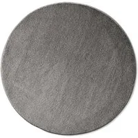 TaraCarpet Teppich Kurzflor-Webteppich Gala, rund, Höhe: 13 mm, uni d.grau Soft Touch Wohnzimmer Schlafzimmer Kinderzimmer 120x120 cm
