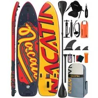 NACATIN Inflatable SUP-Board 12' (366cm) mit Kajaksitz, breites 90cm Deck für Erwachsene & Familie, Inflatable SUP Board, mit Paddel, Pumpe & komplettem Zubehör