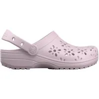 Crocs Classic Floral Cut Out Clog Clog Sommerschuh, Sandale, Strandschuh mit schwenkbarem Fersenriemen