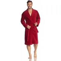 Vossen Unisex-Bademantel Dallas, ideal für Sauna & Spa, Hotelbademantel, Morgenmantel, Kurzform, Webvelours, Kimono-Kragen, Gürtel, für Damen & Herren, reine Baumwolle, mit Kimono-Kragen