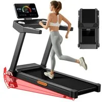 LONTEK Laufband für Zuhause mit Steigung 20%, 14KM/H (1-tlg), 3,5-PS-Motor, Max Belastung 180KG
