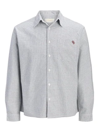 JACK&JONES - JORFREDERIKSBERG OXFORD SHIRT LS SN Ice Water - Gr. - S
