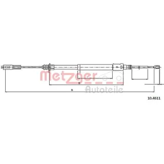 Metzger Handbremsseil hinten Citroen C5