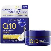 Nivea Nachtcreme Q10 ANTI-FALTEN NACHTPFLEGE, für sichtbar straffere Haut und gemilderte Falten in 7 Tagen