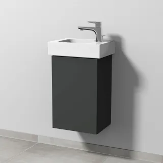 Sanipa 3way Waschtischunterbau zu Geberit iCon Waschtisch mit 1 Tür, Graphit-Matt SP6571B