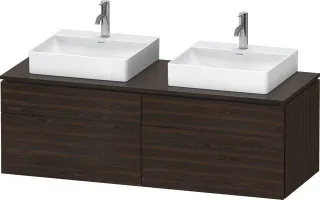 Duravit L-Cube Konsolenwaschtischunterbau wandhängend Nussbaum gebürstet Matt 1420x550x482 mm - LC48 LC4872B69690000