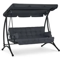 MCombo Hollywoodschaukel M MCombo 3-Sitzer Hollywoodschaukel 4095, 3-Sitzer, mit Liegefunktion, mit Extradickem Sitzkissen, bis 300kg Belastbar