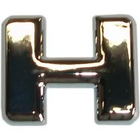 Hermann Schütz Aufkleber Hermann Schütz 3D-Relief-Chrome-Buchstabe H