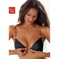 LASCANA Push-up-BH mit Bügel, mit Vorderverschluss und transparenten Trägern, Sommer