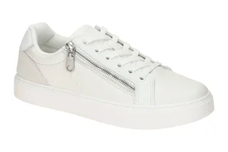 Calvin Klein Herren Sneakers YM01437 0K4 Wei? Triple Bright White - Laceup Zip