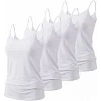 OriginalYou Trägertop Sommertop 4er Set Damen Spaghettiträger-Top Basic Shirt in Unifarben, mit Rundhalsausschnitt