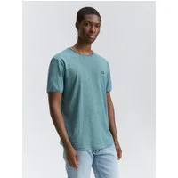 TOM TAILOR Denim T-Shirt T-Shirt (im Einserpack) T-Shirt in Melange Optik