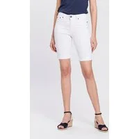 Arizona Jeansbermudas schmale Passform, krempelbarer Saum, Usedwaschung, hohe Leibhöhe