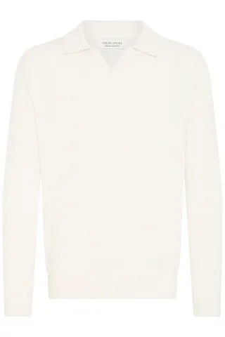Casual Friday - CFNORDIN LS RIBBED POLO KNIT - Gr. - L
