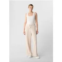 comma Chinos Hose Lässige Sweathose mit Wide Leg
