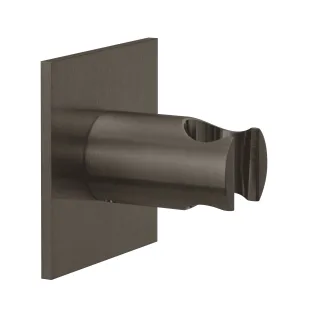 Herzbach spa ix pvd Wandhalter rund rosette 70 eckig black, Black Steel, 21.994100.2.40 21.994100.2.40