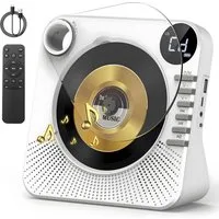 AKKEE Tragbarer CD-Player mit Bluetooth, USB/AUX-Anschluss und LCD-Display CD-Player (Tragbarer cd Player für Zuhause)