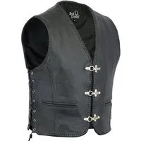Myooka Lederweste Herren Lederweste Kutte Biker Weste Clubweste Chopper Weste Motorrad (1-tlg)