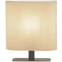 HOME DELUXE Schreibtischlampe Leuchte SUKO, Angenehmes, blendfreies Licht, Tischleuchte mit langem Stoffschirm