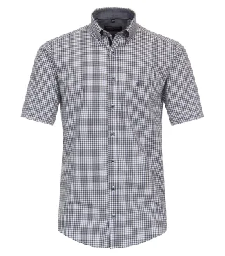 CASAMODA - Freizeithemd Kurzarm aqua bis petrol - Gr. - 4XL