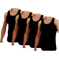 TEXEMP Tanktop 4er Pack Herren Unterhemd Baumwolle Tank Top Feinripp Shirt Achselhemd (4-tlg)