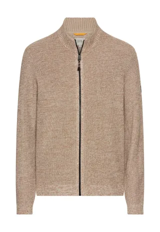 camel active - Strickjacke aus einem soften Baumwollmix oatmeal - Gr. - 3XL