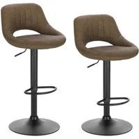EUGAD Barhocker (2 St), aus Kunstleder und Stahl stufenlos höhenverstellbar