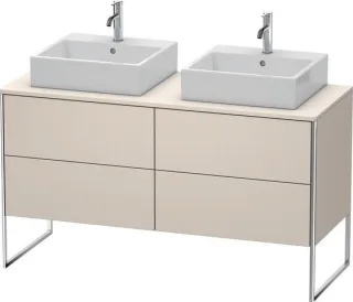 Duravit XSquare Konsolenwaschtischunterbau bodenstehend Taupe Supermatt 1400x548x778 mm - XS4926B838 XS4926B8383
