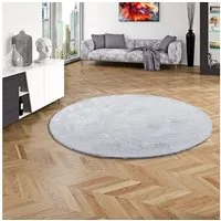 Pergamon Fellteppich Fellteppich Luxus Super Soft Plush Rund, Rund, Höhe: 25 mm