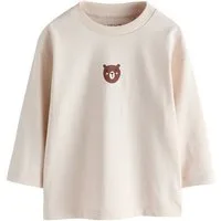 Next Langarmshirt Langarmshirt mit kleinem Grafikprint (1-tlg)