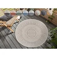 HANSE Home Teppich Porto Wendeteppich, rund, Höhe: 5 mm, In-& Outdoor, Wetterfest, Balkon, Garten, Wohnzimmer, Wasserfest