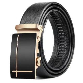 120cm PU Leather Auto Buckle Men's Belt Business Casual Classic Waistband Versatile Trend Male Pants Belt