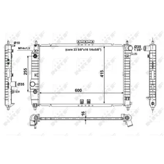 NRF Motork?hler gel?tet Chevrolet Aveo Daewoo Kalos 1,4 53639