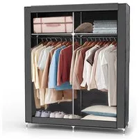 Intirilife Kleiderschrank (Stoffschrank, 1-St) Faltschrank 170x108x45 cm - Kleiderschrank Camping Kleiderstange
