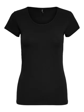 ONLY - ONLLIVE LOVE S/S ONECK TOP NOOS JRS Black - Gr. - XS