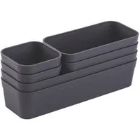 Engelland Schubladeneinsatz Schubladen-Organizer (Vorteils-Set, 6 St., individuelle Anordnung, passend für alle gängigen Schubladen), BPA-frei, spülmaschinengeeignet, gefrierschrankgeeignet