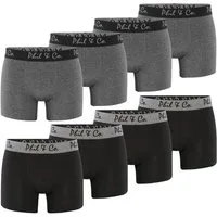 Phil & Co. Boxer Herren Männer Retroshorts Boxershorts Trunks (8-St) gedruckte Pflegehinweise Mehrpack
