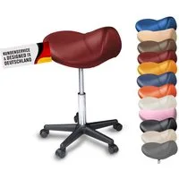 Duke-Handel Drehhocker PROMAFIT Sattelhocker & Sattelstuhl extra breit Rollhocker bis 170kg (1 St., in vielen Farben erhältlich), höhenverstellbar, ergonomisch, Rückenschonend