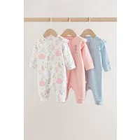 Next Schlafoverall Babyschlafanzüge mit Zweiwege-RV, 3er-Pack (3-tlg)