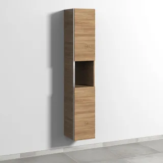 Sanipa 3way Hochschrank mit 2 Türen und 1 offenem Fach, Eiche-Kansas BR11359
