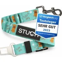 STUCH Autohundegeschirr Universeller Bungee Sicherheitsgurt für Hunde -Passend für alle Autos, Polyester, Längenverstellbar 60-80cm, Universell für jede Hunderasse