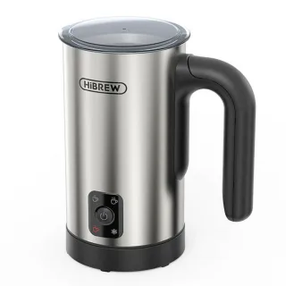 [EU Direct] HiBREW M3A 4 in 1 Milk Frother Fully Automatic Milk Warmer Cold/Hot Frothing 130ml Frothing Capacity, 300ml