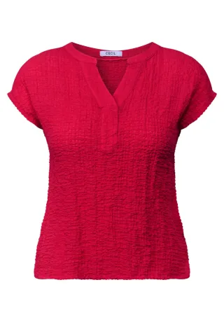 CECIL - Strukturbluse rot - Gr. - M