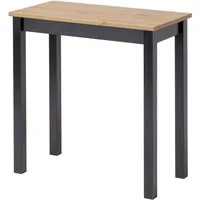 hagge home Schreibtisch hagge home Vesa, Bürotisch Tisch Küchentisch Kiefernholz Schwarz-Braun 75 x 38 x 75cm