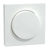 Zentralplatte mit Drehknopf für Dimmer, Typ MEG5250-6035, glänzend, Thermoplast weiß (glänzend), Retail